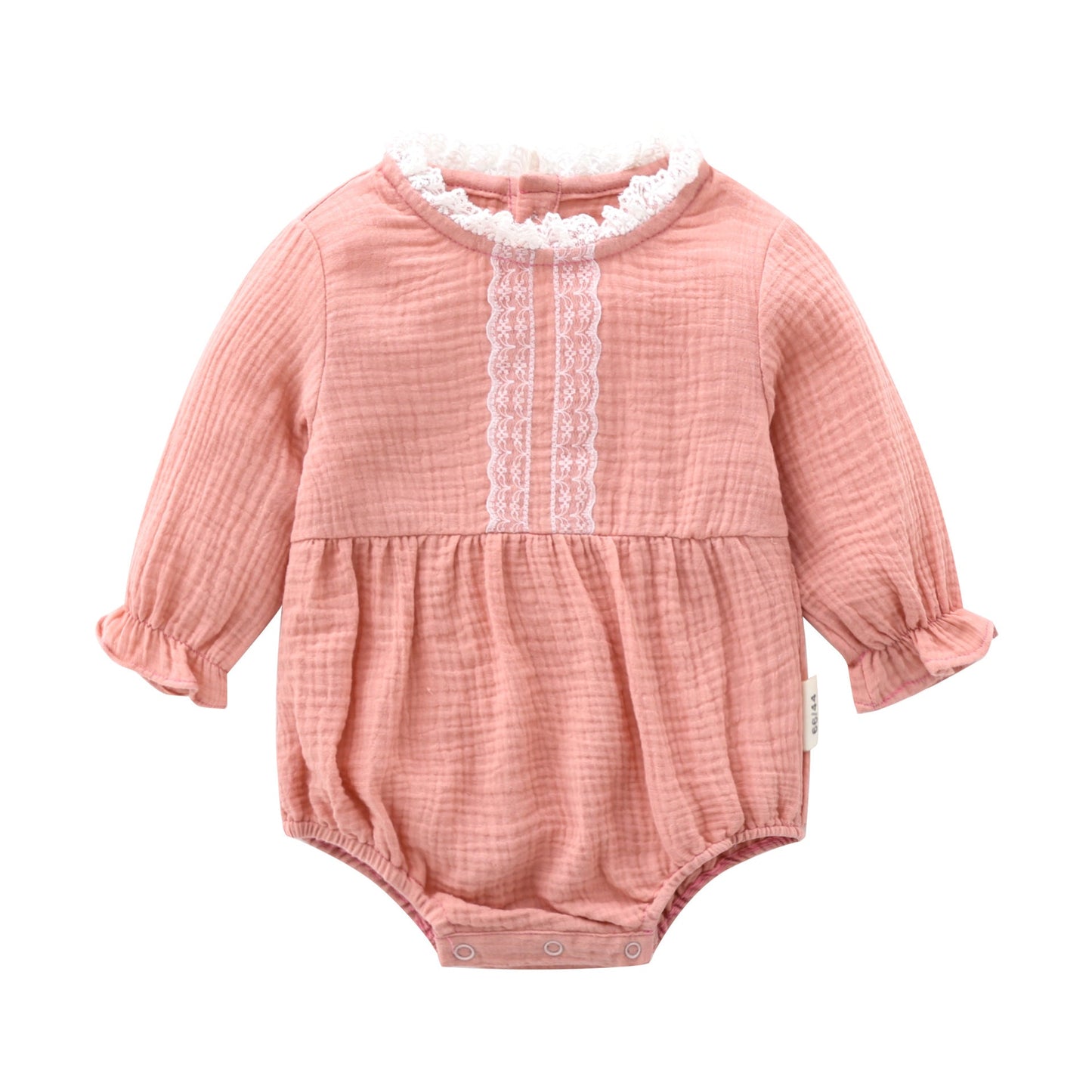 Baby Girl Patchwork Design Solid Color Princess Style Onesies