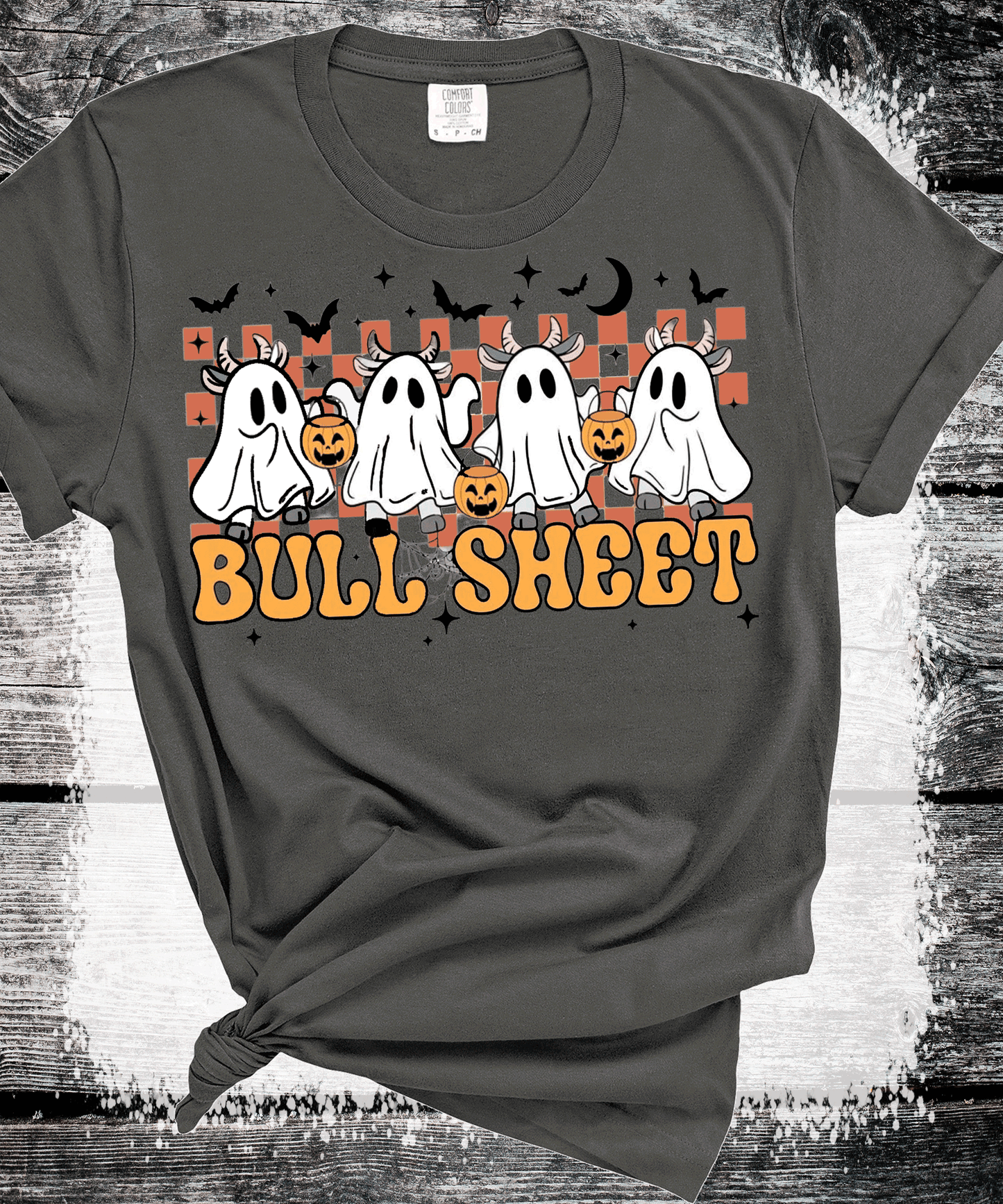 BOO Ghost Bulls Sheet Farmlife Halloween Comfort Colors