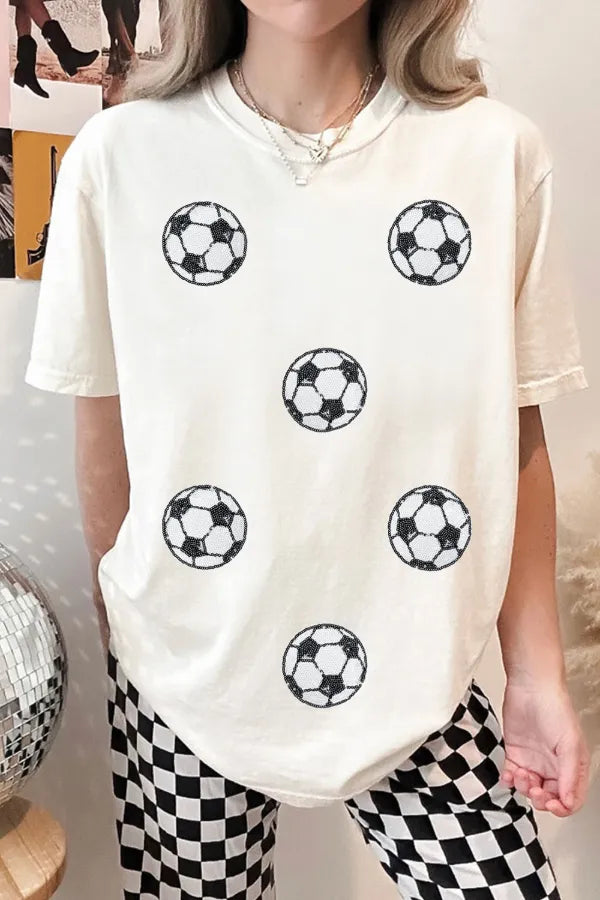 Soccer Vibes Graphic Tee – Retro Cream