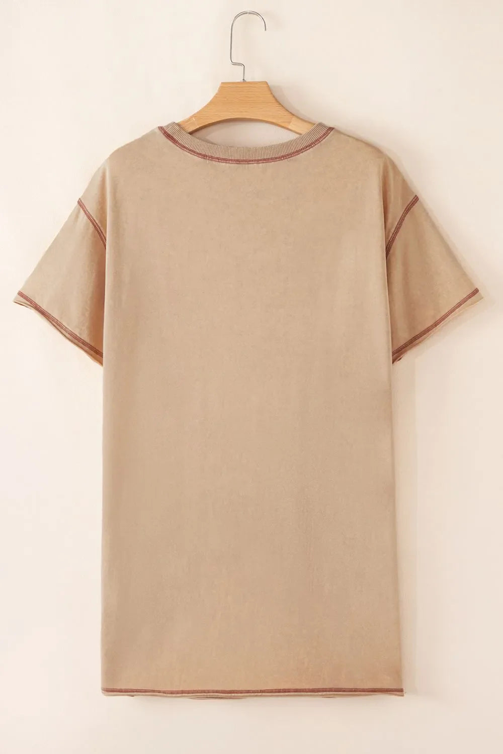 Studded Denim Star T-Shirt Dress – Camel