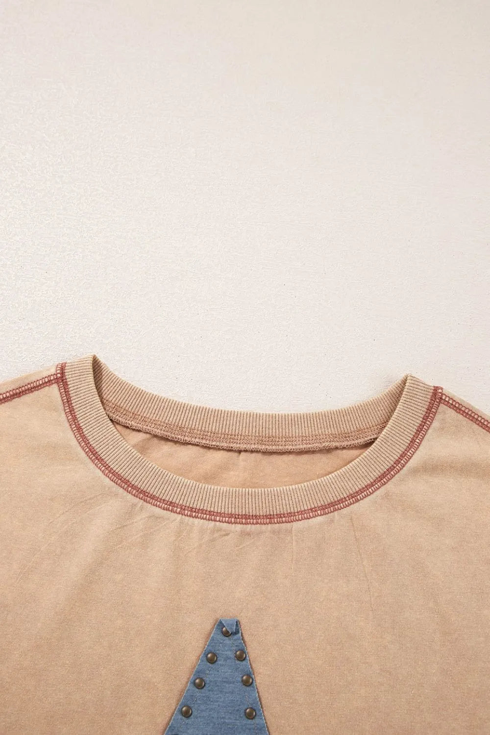 Studded Denim Star T-Shirt Dress – Camel