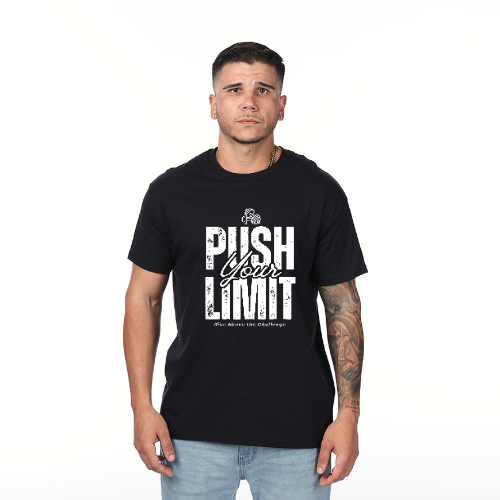 Push Your Limit Workout T-Shirt – Motivational Fitness Gym Tee