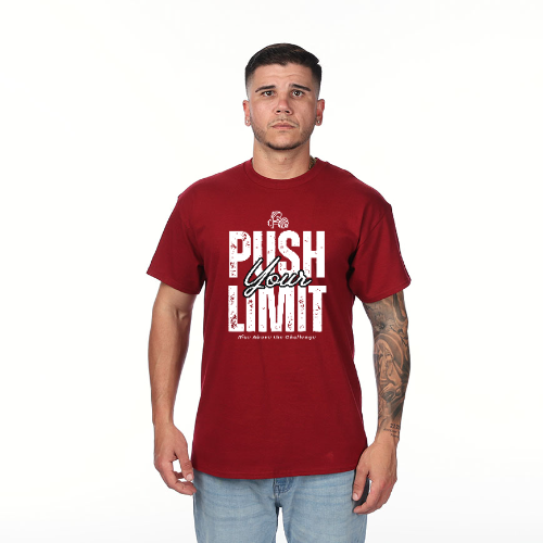 Push Your Limit Workout T-Shirt – Motivational Fitness Gym Tee
