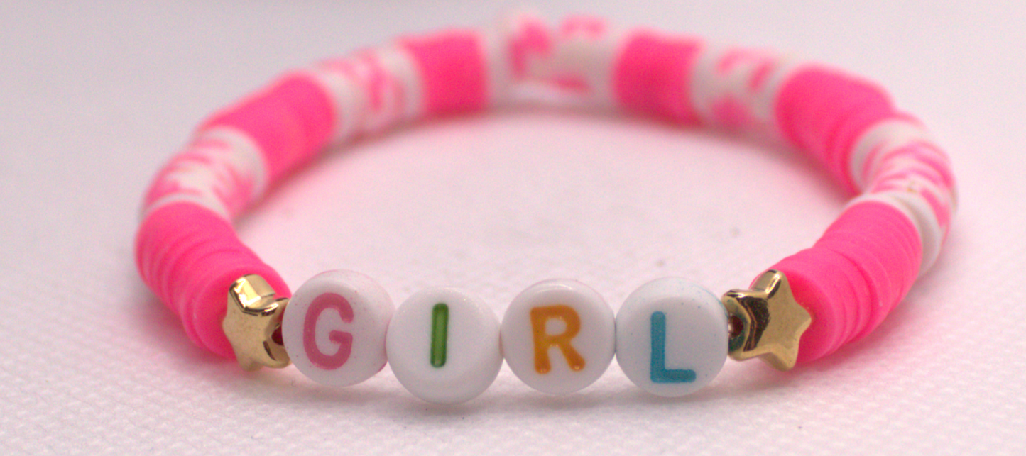 Super Star GIRL Bracelet – Hot Pink Power!