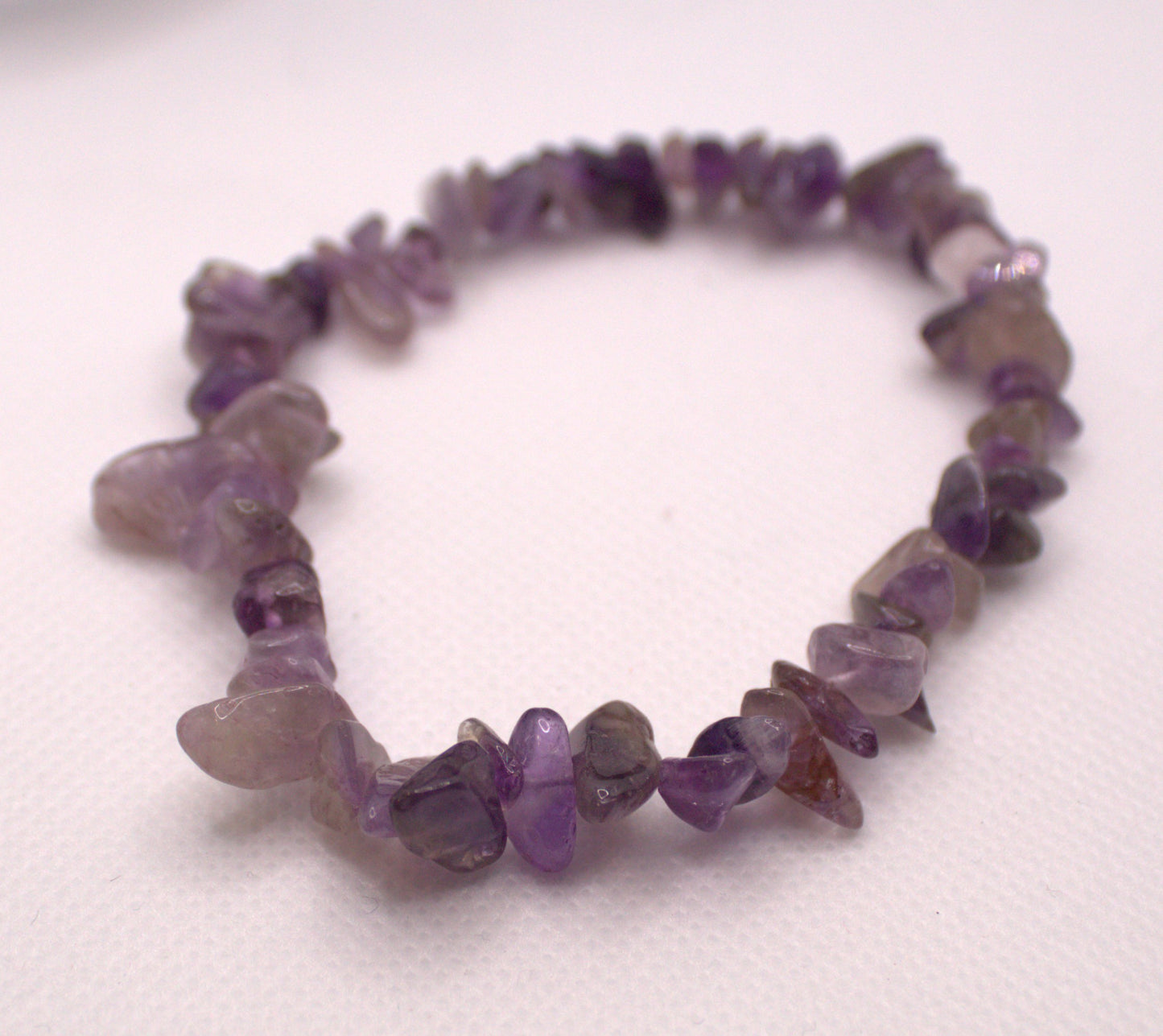Natural Amethyst Chip Stretch Bracelet