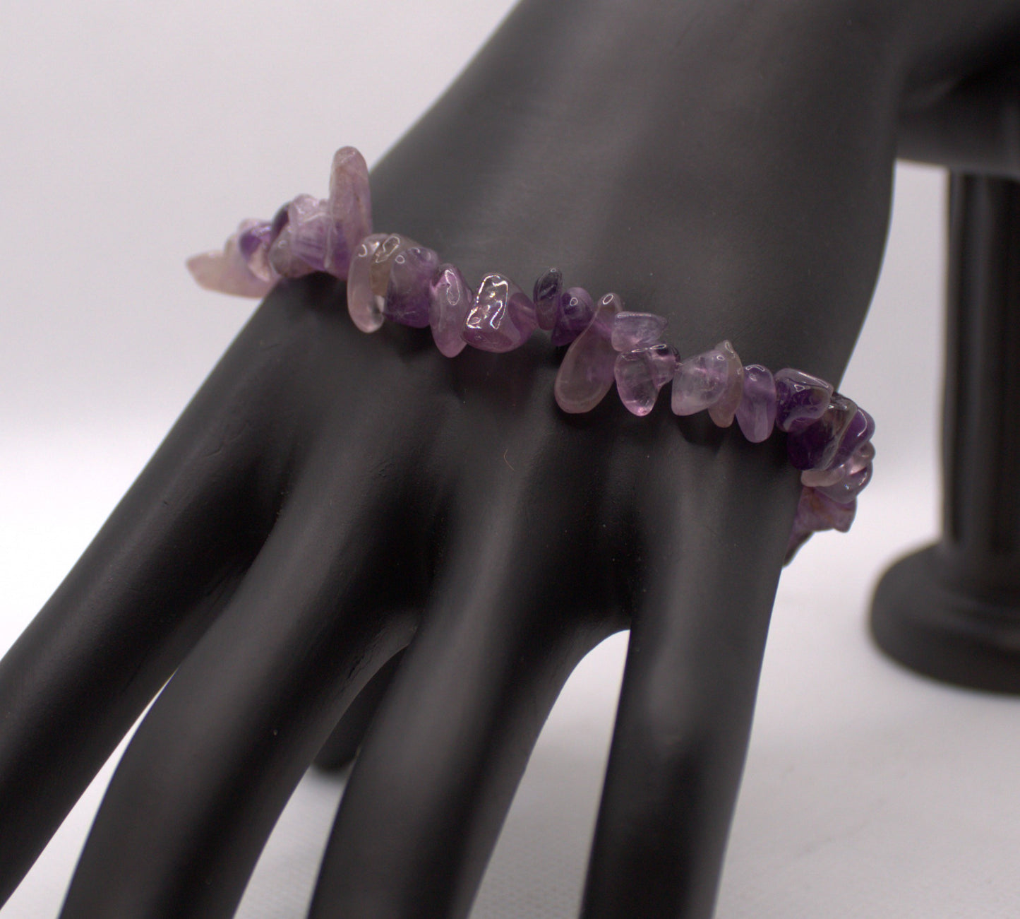 Natural Amethyst Chip Stretch Bracelet