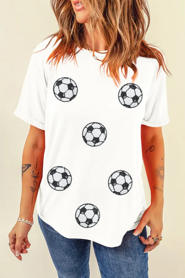 Soccer Vibes Graphic Tee – Retro Cream
