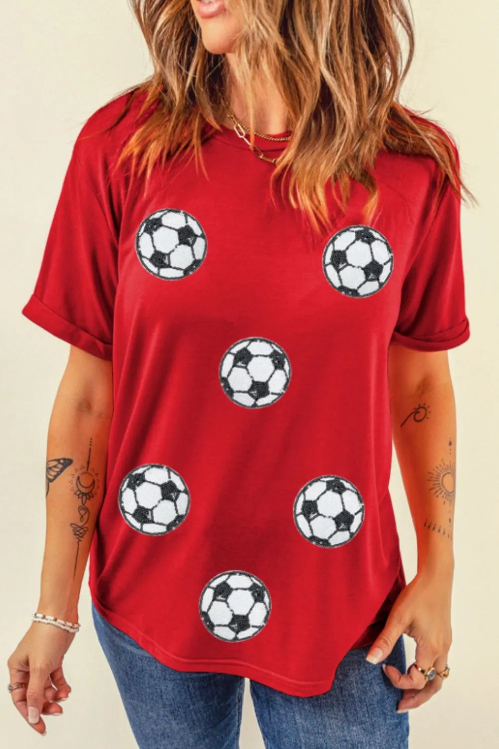 Soccer Vibes Graphic Tee – Retro Cream