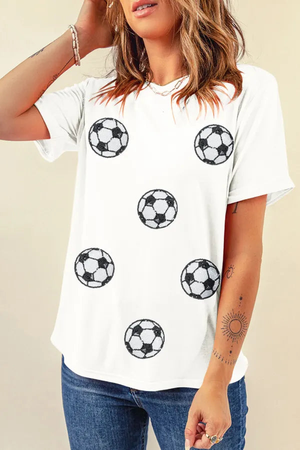 Soccer Vibes Graphic Tee – Retro Cream