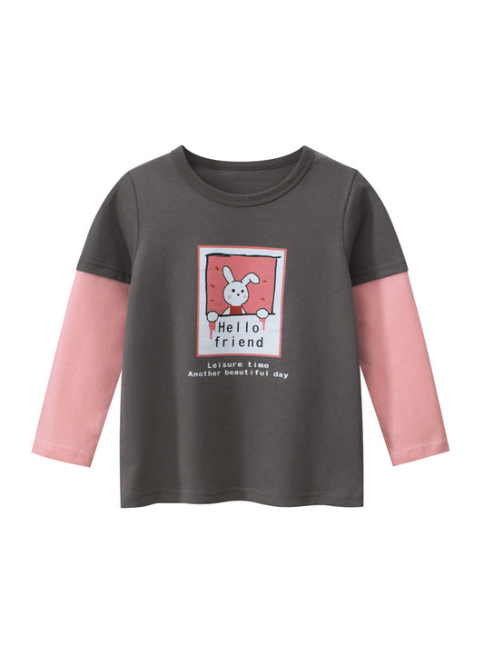 Just for Girls - Cute Animal Patchwork Long Sleeve
