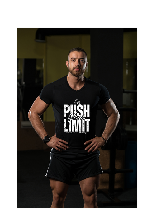 Push Your Limit Workout T-Shirt – Motivational Fitness Gym Tee